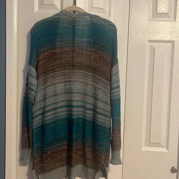 Billabong stripes over you open long sleeve striped cardigan size small NWT - Picture 11 of 11